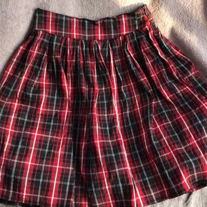 Gymboree Red Black And White Plain Skirt